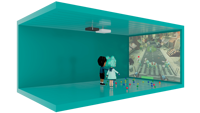 Système de projection de jeu de lancer de boule de mur intérieur interactif Équipement publicitaire d'amusement pour enfants pour centres
