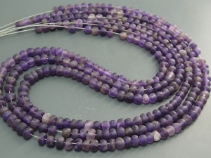 Nueva llegada de cuentas redondas lisas hechas a mano mate pulido amatista cristal suelto cuentas de piedra para joyería precio al por mayor - Product Image 5