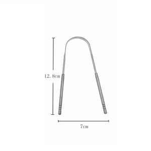 Raspador de Lengua de Doble Cara en Forma de U con Hoja Curva de Acero Inoxidable, Mango de Plástico, Logotipo Personalizado, Reutilizable - Product Image 2