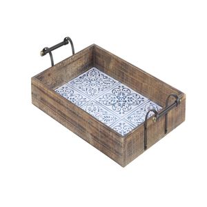 Ensemble de plateaux en bois de haute qualité de couleur blanche élégante avec forme ronde et design élégant, parfait pour le service et la décoration intérieure - Product Image 5