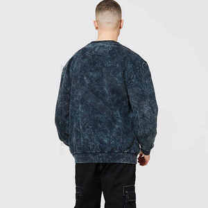 เสื้อสเวตเตอร์สำหรับผู้ชายเสื้อ2025แบบมีกรดเสื้อสเวตเชิ้ตคอกลมออกแบบได้ตามต้องการ100% ใหม่ - Product Image 2