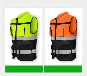 Gilet de sécurité réfléchissant unisexe, vêtements de travail sans manches, haute visibilité, polyester, couleur et logo personnalisés - Product Image 6