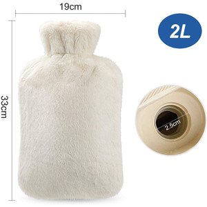 HWB03 <span class=keywords><strong>Bouillotte</strong></span> épaissie antidéflagrante avec housse en peluche, chauffe-mains et pieds <span class=keywords><strong>pour</strong></span> étudiants, dortoirs et utilisation hivernale - Product Image 2
