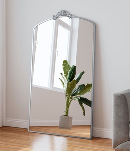Vintage Style Ornate Full Length <b>Mirror</b> with Decorative <b>Silver</b> <b>Frame</b> for Luxurious Home Interior Decor - Product Image 2