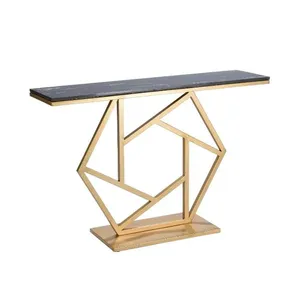 Luxurious Contemporary <b>Console</b> <b>Table</b> In Hexagonal Design with Black <b>Marble</b> Furniture Manufacturer Wholesaler Factory Direct Sale - Product Image 3