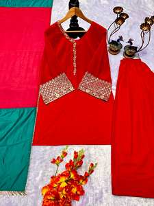 NUEVO SALWAR KAMEEZ MODERNO DEGNER PARA FIESTAS CON DUPPATA ELEGANTE Y TRABAJO DE BORDADO - Product Image 2