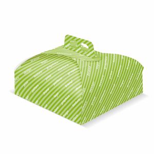 Customized Kraft Corrugated Cake <b>Boxes</b> with Handle Glossy Lamination 4 Colors Eco-Friendly - Product Image 1