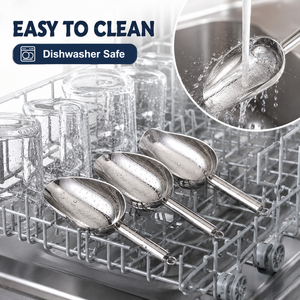 Pala per <span class=keywords><strong>Ghiaccio</strong></span> in Acciaio Inox, Paletta Multiuso per Farina e Caramelle, per Cucina, Bar, Feste, Matrimoni, Lavabile in Lavastoviglie - Product Image 5