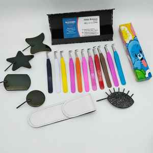 แหนบต่อขนตาแบบด้ามจับเพชรเคลือบด้วยสเตนเลสสีสำหรับแหนบปลายแหลม - Product Image 5