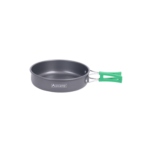 Portable Steel Cookware <b>Set</b> in Gray-Convenient Pan and Pot Collection for <b>On</b>-the-Go Cooking - Product Image 1
