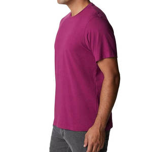 Meilleure qualité pur coton vêtements de rue hommes t-shirt uni Simple conception décontracté ample à manches courtes col rond hommes t-shirts - Product Image 3