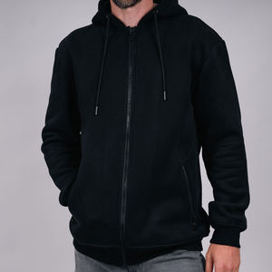 Sudadera con Capucha y Cremallera para Hombre, 100% Algodón, Diseño Liso Teñido, Color Personalizado, Logotipo, Secado Rápido, Transpirable - Product Image 2