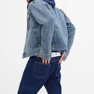 Veste en jean à col rabattu pour hommes Offre Spéciale grande taille veste d'hiver en jean décontracté à usage extérieur - Product Image 3