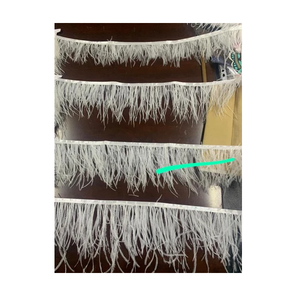 Encaje de Plumas de Avestruz Elegante, Hecho a Mano, Ligero, Ecológico, Antibacteriano, de 3-4 Pulgadas, para Manualidades, Apliques para Vestidos de Novia - Product Image 2