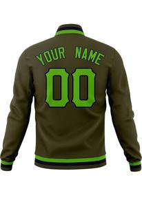 Men's New Fashion Classic <b>Baseball</b> <b>Bomber</b> <b>Jacket</b> Winter Top Outerwear with Canvas Stand Collar Front Logo - Product Image 4