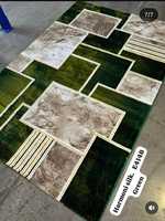 Tapis traditionnel en polypropylène shaggy Adiva, tissé jacquard, fabriqué à la machine, à poils moyens, rembourré, antidérapant, lavable