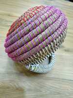 Panier Bolga 100% Rotin Naturel Écologique Durable Décoratif avec Poignée Pliante et Couvercle Tressé à la Main pour Décoration Intérieure et Rangement Alimentaire