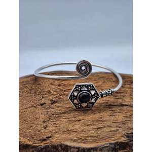 Black Tourmaline Sterling Silver Plated Luxury Adjustable Bezel Setting <b>Boho</b> Gemstone <b>Ring</b> Ethnic Jewelry Wedding Gift for Her - Product Image 1