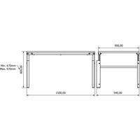 Bodur Factory - Vente en gros - Poste de travail pour ligne d'assemblage électronique - Table de travail - Cadre en acier laminé à froid - Plateau en MDF - Pieds réglables