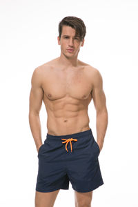 Pantalones cortos de gimnasio para hombre, pantalones cortos de diseñador de entrenamiento de poliéster y algodón para hombre, pantalones cortos deportivos informales para hombre - Product Image 2