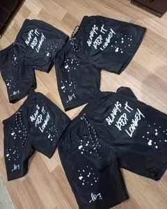 Conjunto de cortavientos ligero informal de primavera para hombre, pantalones cortos estampados DTG de cintura elástica, transpirables de calidad superior - Product Image 3