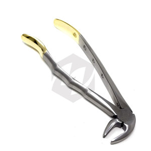 Fórceps dentados de extracción Dental MD3, incisivos inferiores, raíces bicúspides, mango dorado, instrumentos médicos quirúrgicos - Product Image 2
