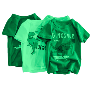 Wholesale Boys T-shirt Organic Cotton T Medium Weight Quick Dry O-Neck Customizable <b>Cartoon</b> Logo Puff Printed Multi-Colours - Product Image 3