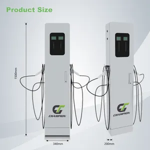 OEM ODM bodenmontierte schnelle elektroauto-ac-/ev-ladegerät ladestation doppelpistole 7 kw 14 kw 22 kw 44 kw ev-ladestation