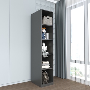 TQA68019 Armario Compacto de 5 Niveles de Madera de Caucho, Diseño Moderno y Sencillo, Mueble Minimalista para Dormitorio, Almacenamiento Plegable para Ropa - Product Image 6