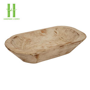 Tazón de masa de madera hecho a mano ecológico para decoración del hogar vintage y para decoraciones navideñas regalos OEM hecho en Vietnam - Product Image 3