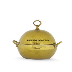 Marmite noire en nacre de qualité supérieure Casserole de créateur faite à la main classique élégante chauffe-aliments en métal fantaisie - Product Image 6