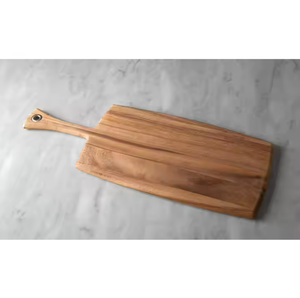 Tabla de cortar de madera de acacia personalizada con mango de madera maciza, tabla de pizza y bistec transfronteriza para accesorios de fotografía, bloques de cortar - Product Image 4
