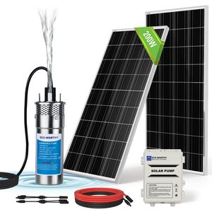 ECO-WORTHY Entry Level High Pressure 200W 24V AC 220V <b>Solar</b> Water <b>Pump</b> Deep Surface <b>Pump</b> for Student Garden Demonstration - Product Image 1