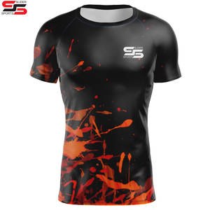 Camiseta de Compresión Personalizada de Manga Corta para Surf, MMA, Jiu Jitsu, Diseña Tu Propio Logotipo, Ropa de Artes Marciales Sublimada - Product Image 6