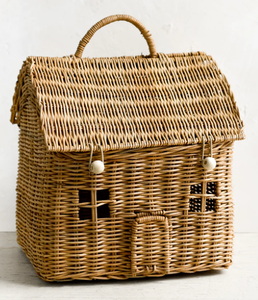 Juguetes para niños bolsas de ratán para niños bolsa de Casa ecológica trenzada de mimbre - Product Image 3