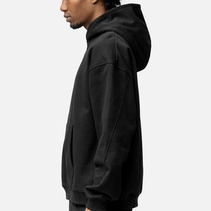 Sweat à capuche surdimensionné vierge personnalisé à épaules tombantes en coton Gsm épais Sweats à capuche de couleur unie pour hommes - Product Image 3