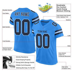 High Strength American Football Jersey Custom Lightweight Quick Dry Breathable Uniform for Youth Team <b>Schools</b> Clubs - Product Image 5