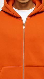 เสื้อฮู้ดซิปบุขนแกะคอตตอน100% ของผู้ชายสำหรับฤดูหนาวโลโก้ตามสั่ง - Product Image 2