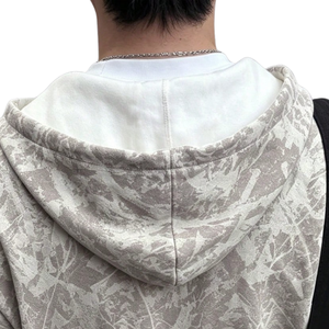 Sweat-shirt à capuche zippé pour homme, imprimé camouflage, en polaire douce et respirante, coupe oversize, coupe-vent, pour l'automne et le streetwear - Product Image 4