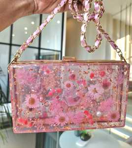 Stylish Resin <b>Box</b> Clutch <b>Handbag</b> | Modern Waterproof Eco-Friendly Women's Wedding Evening Purse | Party Reception Special Bag - Product Image 4