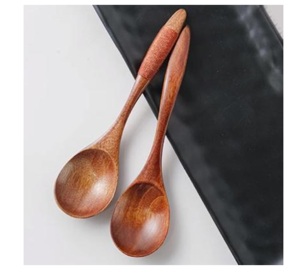 Herramientas de ensalada de cuchara de madera de cinco piezas - Product Image 5