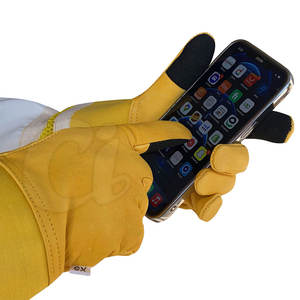 Guantes de apicultura con logotipo personalizado de servicio OEM, guantes de apicultura de seguridad hechos a mano de cuero a la venta - Product Image 6