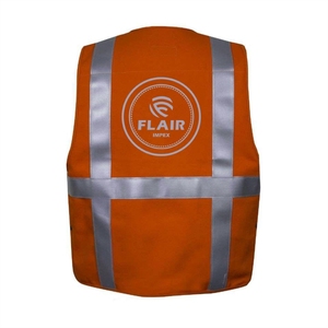 Gilet de sécurité d'enquête en coton orange haute visibilité non-ANSI - Product Image 2