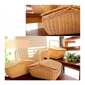 Paniers de rangement en rotin faits à la main et tissés à la main Organisateur de bureau à domicile en osier durable fabriqué au Vietnam-Service OEM ODM - Product Image 5