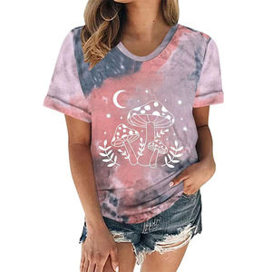 Camiseta ajustada con estampado para mujer, camisetas suaves con estampado personalizado para mujer, camisetas cómodas para mujer en oferta - Product Image 3