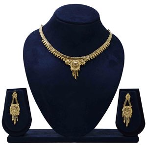 ขายส่งสร้อยคอสั้นแฟชั่นชุบทอง14K 18K 24K เครื่องประดับแบบดั้งเดิมเครื่องประดับทองเหลืองขึ้นรูปทองเครื่องประดับเติมเต็ม joyeria - Product Image 1