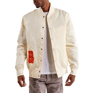 แจ็กเก็ตซาตินเลตเทอร์แมนทีมเบสบอลฤดูหนาวปิดด้วยกระดุมด้านหน้าขนาดใหญ่พิเศษโลโก้ตามสั่ง - Product Image 1