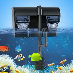 Filtro di alimentazione dell'acquario filtro di sospensione dell'ossigeno della sospensione della doppia cascata 158GPH per 20-45 galloni