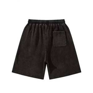 Summer Cotton <b>Vintage</b> Sweat Sun Faded Stone Wash <b>Shorts</b> Custom Print Acid Wash <b>Shorts</b> For <b>Men</b> - Product Image 2