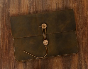 ALW özel hakiki deri dizüstü evrak çantası kapak Vintage İş erkekler avukat çanta kılıf yüksek kalite koruyucu kollu - Product Image 2